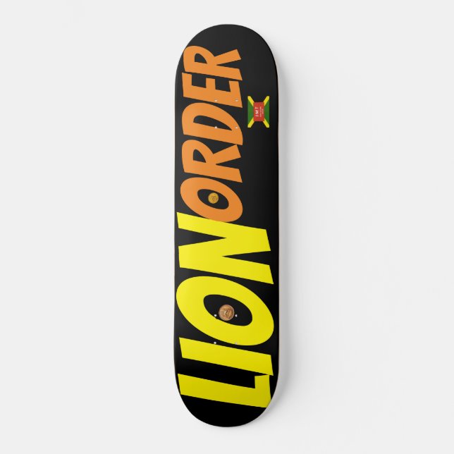 SKATEBOARD PLANCHE À ROULETTES ORDRE LION (Recto)