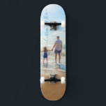 Skateboard Planche à roulettes personnalisée avec photo et te<br><div class="desc">Planche à roulettes personnalisée avec photo et texte - Votre propre design unique - Cadeau personnalisé pour famille / amis ou personnel - Ajoutez votre texte et photo - Redimensionnez et déplacez les éléments avec l'outil de personnalisation !</div>