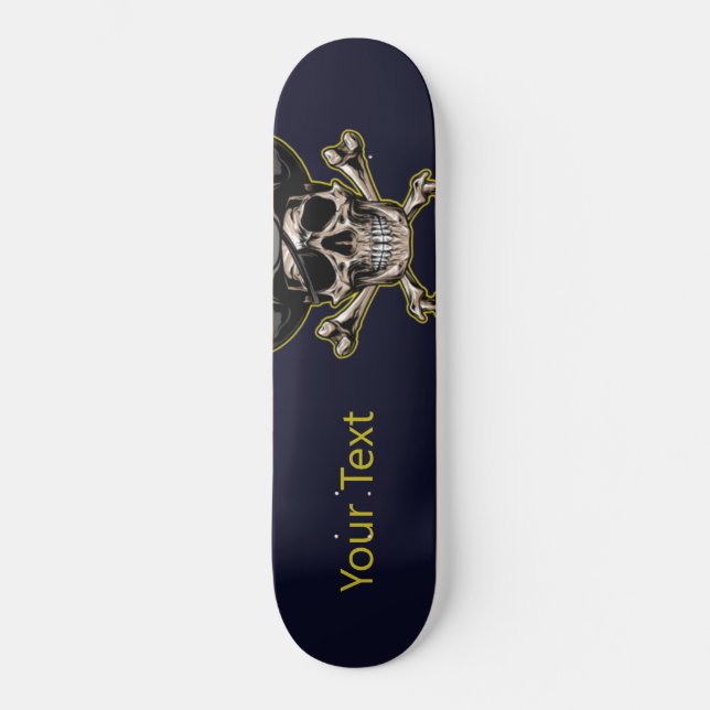 Skateboard Planche à roulettes | Personnalized Black Pirate S (Recto)