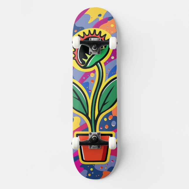 Skateboard Planche à roulettes Plante Carnivore – Conception  (Recto)