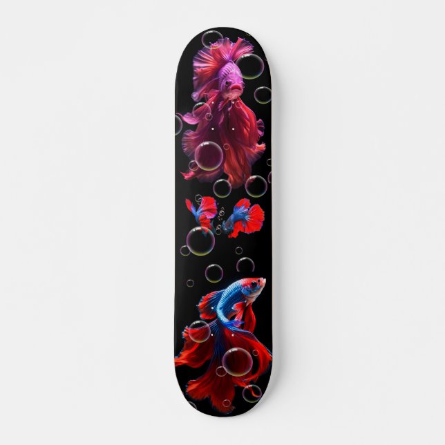 Skateboard Planche à roulettes Poisson Tropical (Devant)