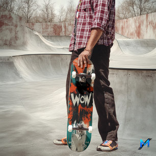 Skateboard Planche à roulettes Pop Art Comic Explosion - 'WOW