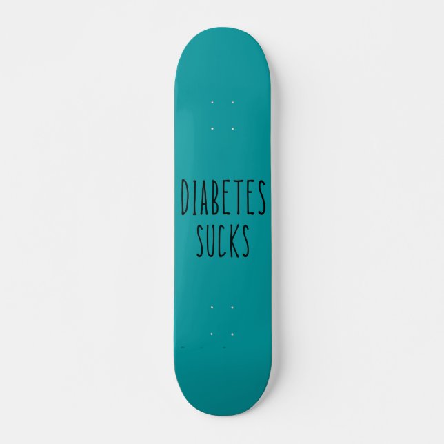 Skateboard Planche à roulettes pour diabètes turquoise (Devant)