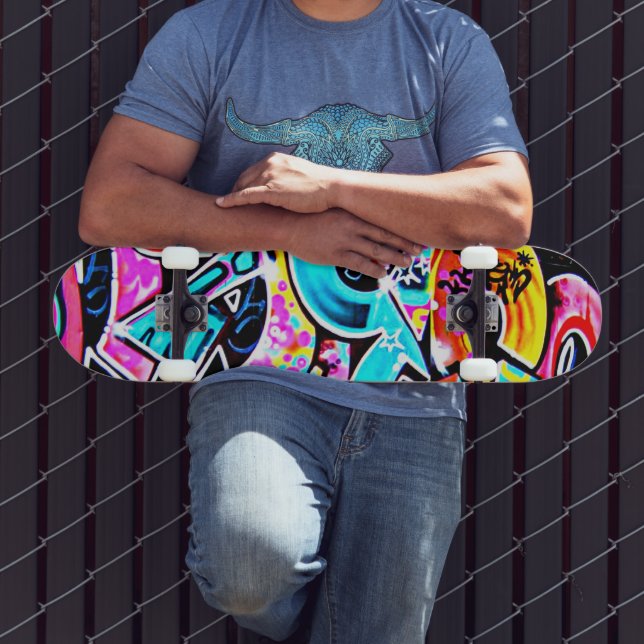 Planche à Roulettes Skateboard - Design Logo Rouge Et Noir - Taille 7.88 Pouces - En Bois - Neuf Sous Emballage