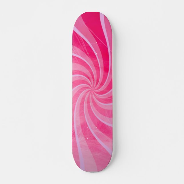 Skateboard Planche à roulettes rose (Devant)