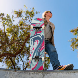 Skateboard Planche à roulettes rose bleu