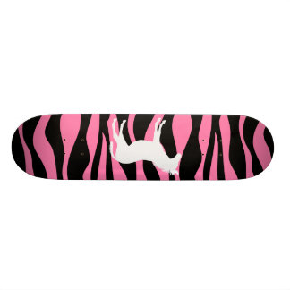 Skateboard Planche à roulettes rose de zèbre