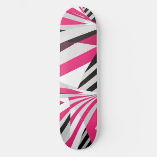 Skateboard Planche à roulettes rose et blanc pour filles