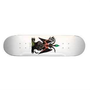 Skateboard Planche à roulettes rouge de Baphomet