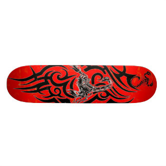 Skateboard Planche à roulettes rouge de scorpion