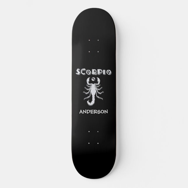 Skateboard planche à roulettes Scorpio personnalisé SIGNE Zod (Recto)