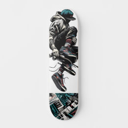 Skateboard Planche à roulettes Street Art Tech Rétro-Futurist