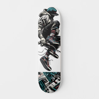 Skateboard Planche à roulettes Street Art Tech Rétro-Futurist