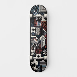Skateboard Planche à roulettes Street Art Tech Rétro-Futurist