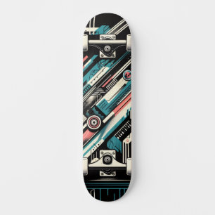 Skateboard Planche à roulettes Street Art Tech Rétro-Futurist