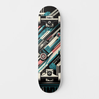 Skateboard Planche à roulettes Street Art Tech Rétro-Futurist