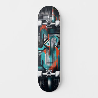 Skateboard Planche à roulettes Street Art Tech Rétro-Futurist