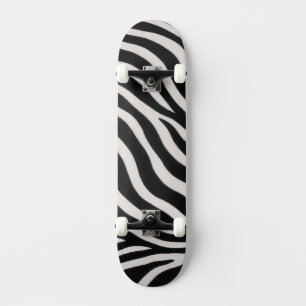 Skateboard Planche à roulettes stylée à motif zèbre tendance