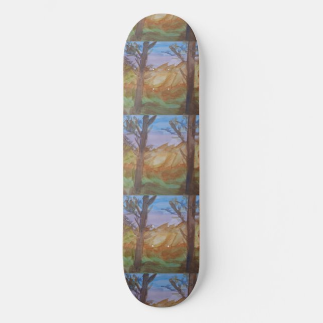 Skateboard Planche à roulettes Sunset Trees (Recto)