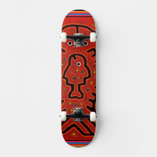 Skateboard Planche à roulettes tribale Cuna Skate Fish