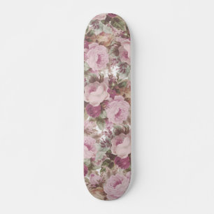 Skateboard planche à roulettes vintage rose bordeaux rose