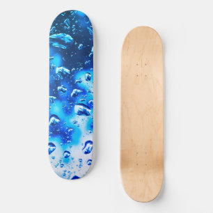 Skateboard Planche à skateboard, Blue Raindrops design