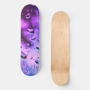 Skateboard Planche à skateboard, Deep Purple Raindrops design