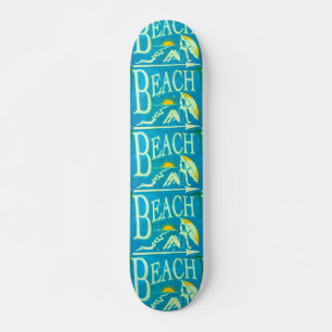 Skateboard planche à voile bleue