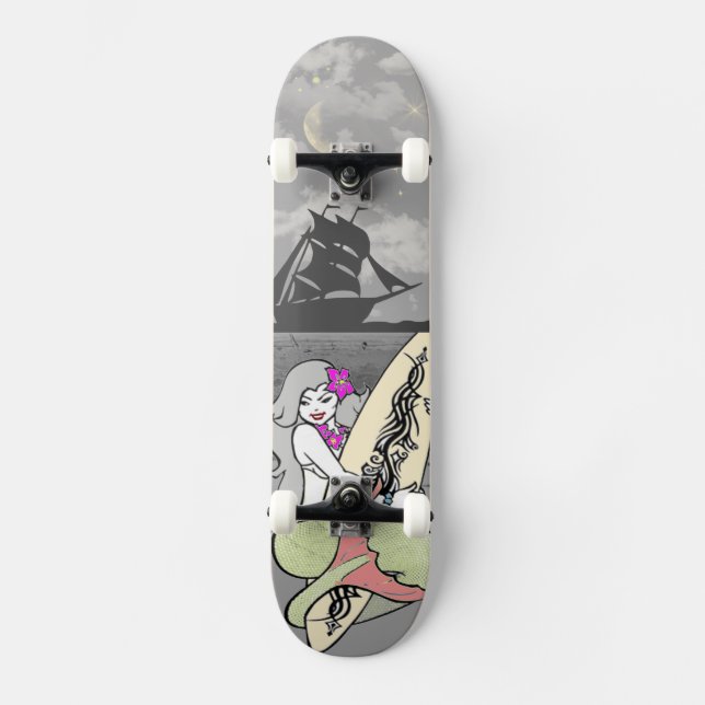 Skateboard planche à voile Mermaide (Recto)