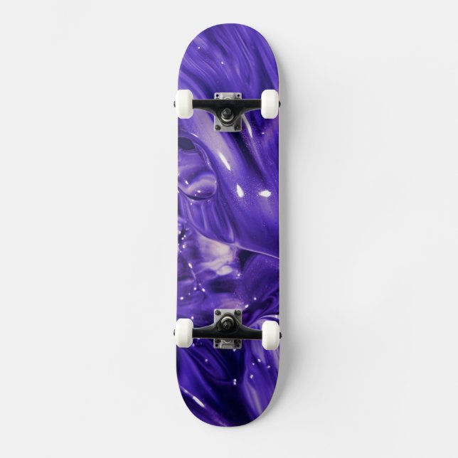 Skateboard Planche Abstraite violette (Recto)
