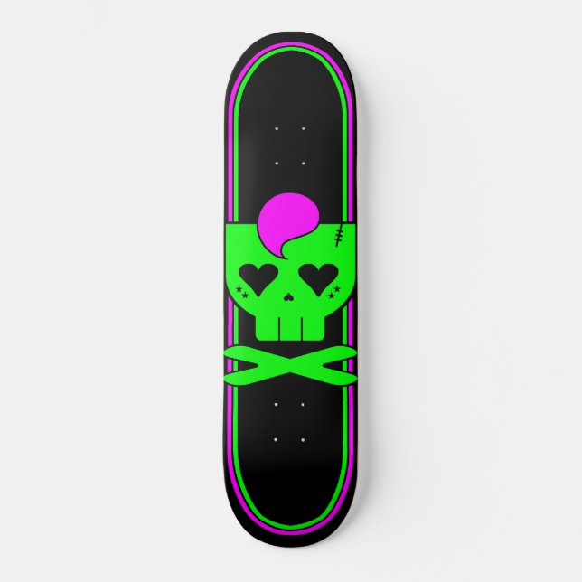 SKATEBOARD PLANCHE DE CRÂNE DEATHROCK KAWAII (Recto)
