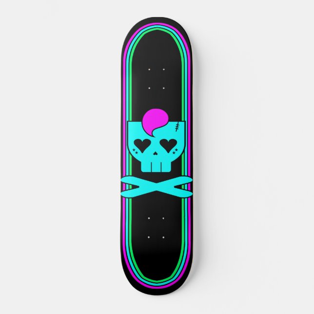 SKATEBOARD PLANCHE DE CRÂNE DEATHROCK KAWAII (Recto)