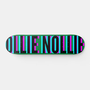 Skateboard Planche De Patinage cool Glitch Green Ollie Nollie