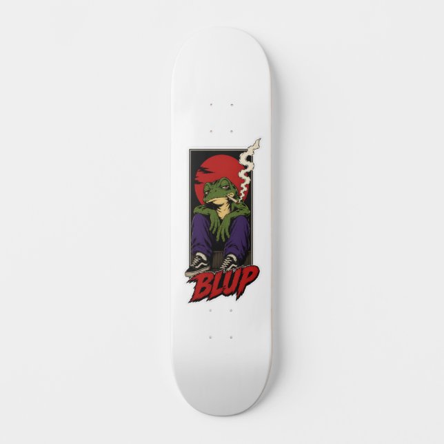 Skateboard Planche de skate BLUP Grenouille Grunge 90s (Recto)