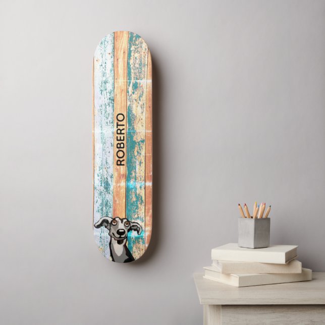 Skateboard Planche de skate en bois patiné (Art mural)
