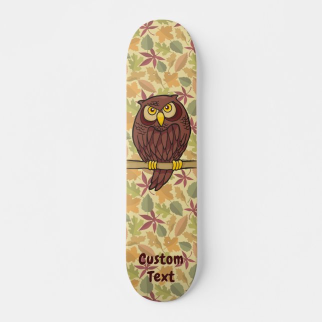 Skateboard Planche de skate-forme en dessin de hibou (Devant)
