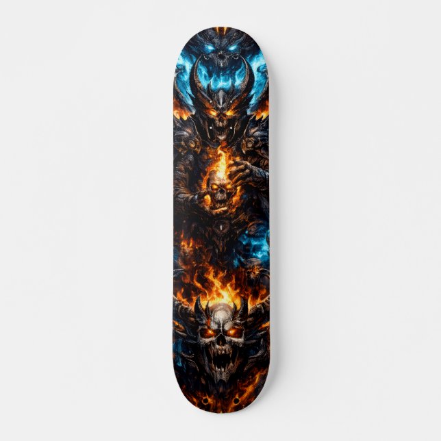 Skateboard Planche de skate Planche de crâne de faucheuse inf (Devant)