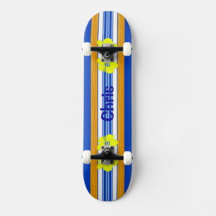 Skateboard Planche de surf hawaïenne de bleu de ketmie
