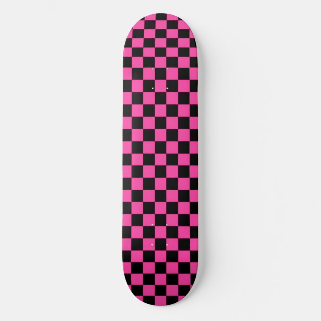 Skateboard Planche de tableau de bord rose noir (Recto)