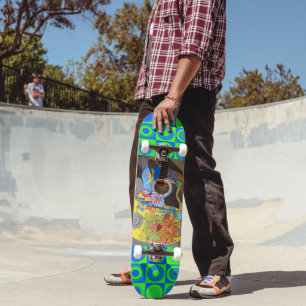 SKATEBOARD PLANCHERS DE PLANCHE EN HIPPIE GUITAR