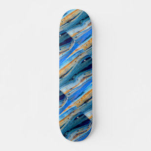 Skateboard planches de bois flotté bleu rouille Thunder_Cove