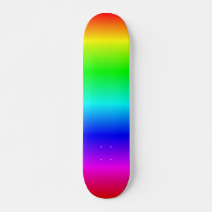 Skateboard Planches de clôture en bois coloré arc-en-ciel