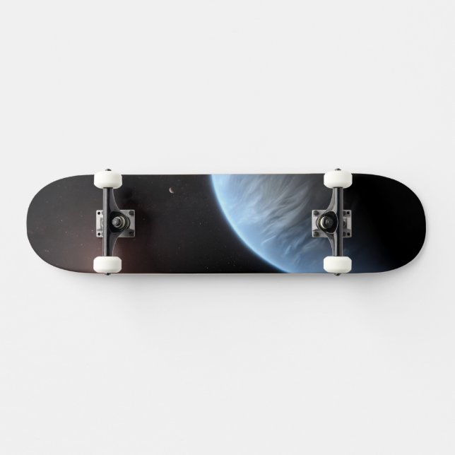 Skateboard Planète K2-18b, Étoile Hôte Et Planète Accompagnan (Horz)