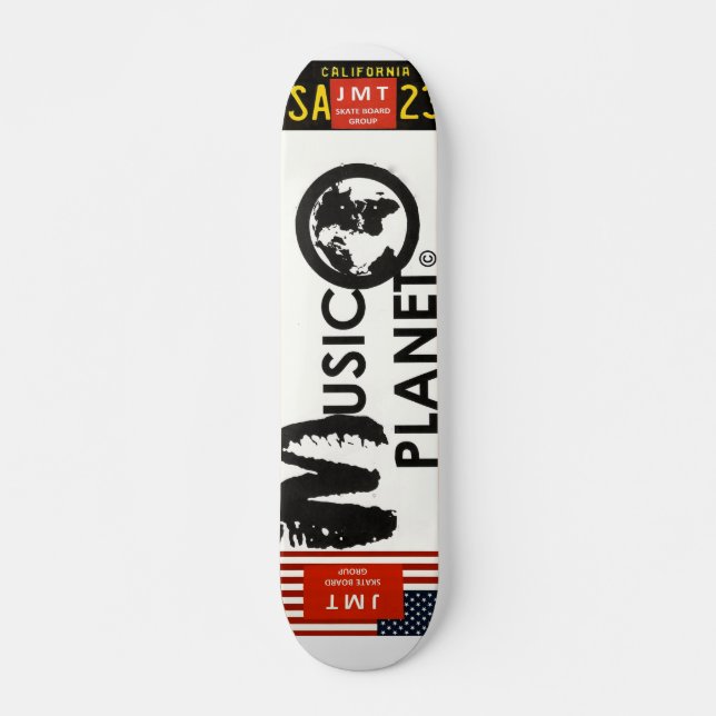 Skateboard PLANÈTE MUSICALE Planche à roulettes, plateau 7¾" (Devant)