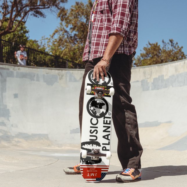 Skateboard PLANÈTE MUSICALE Skateboard, plateau 7¾" (Extérieur 2)
