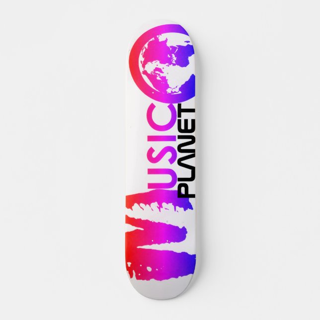 Skateboard PLANÈTE MUSICALE Skateboard, pont de 7 ¾ po (Devant)