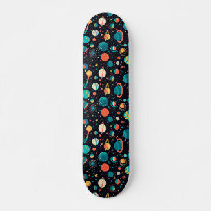 Skateboard Planètes et étoiles Motifs cosmiques