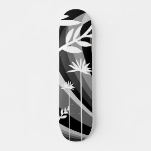 Skateboard Plante gris et blanc