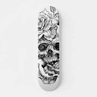 Skateboard Plaque de patinage en encre noire et blanche