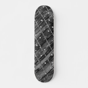 Skateboard Plaques en bois de fil barbelé